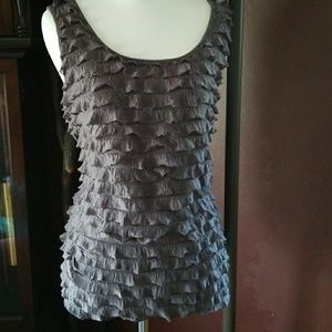 SOLD Loft Ruffled tank